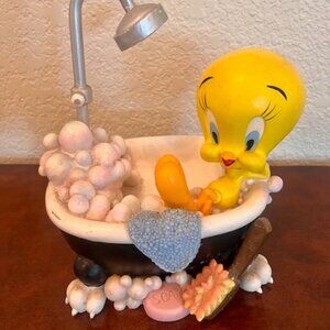 Vintage Tweety Bird in Bathtub Musical Water Fountain